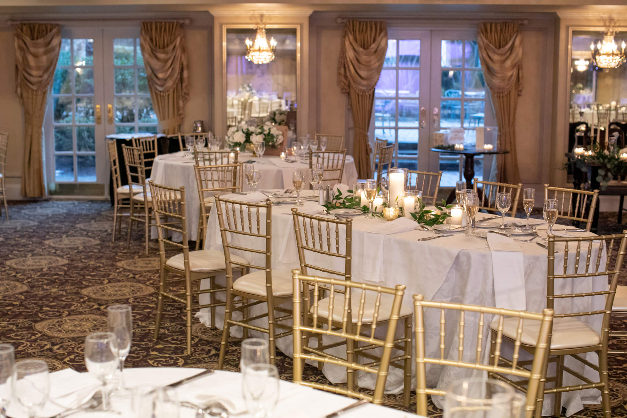 Washington Ballroom Wedding with Oval Tables